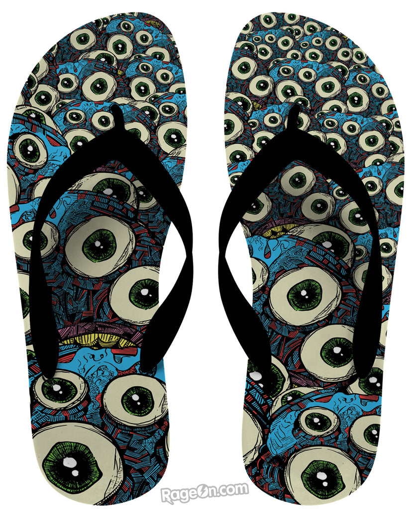 Eye Face Flip Flops