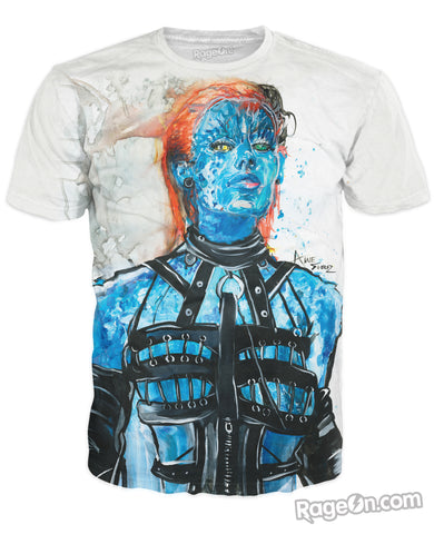 Lady in Blue T-Shirt