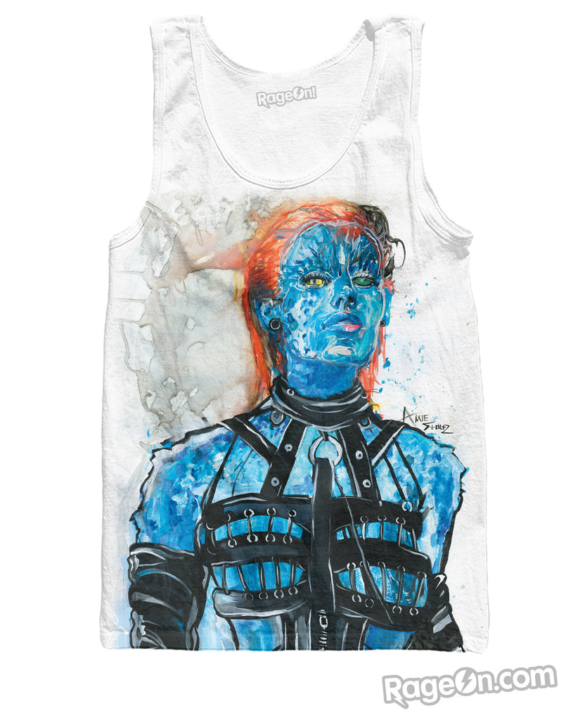 Lady in Blue Tank Top