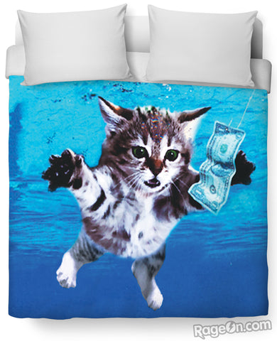 Cat Cobain Duvet Cover