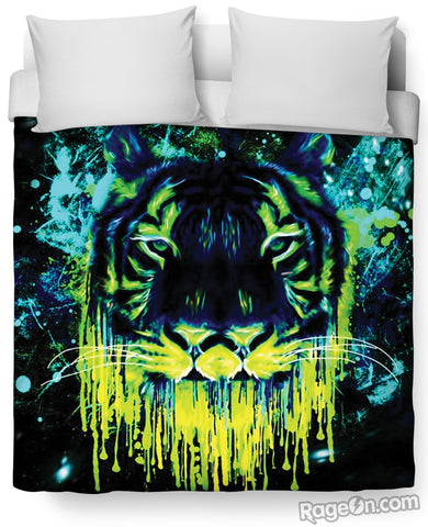 Tiger Drippy Duvet Cover