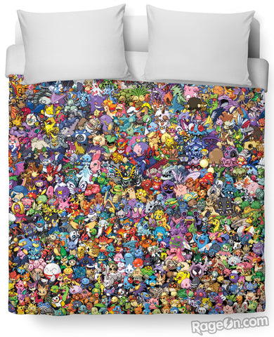 Pokemon Collage Duvet Cover