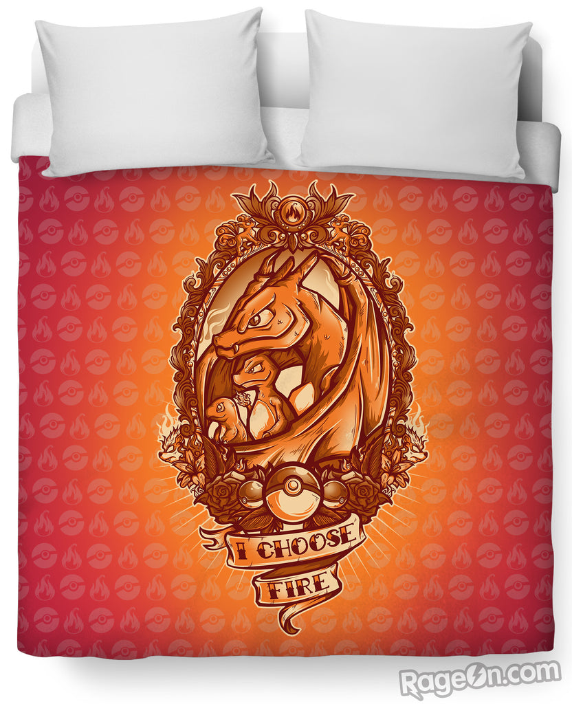 I Choose Fire Duvet Cover
