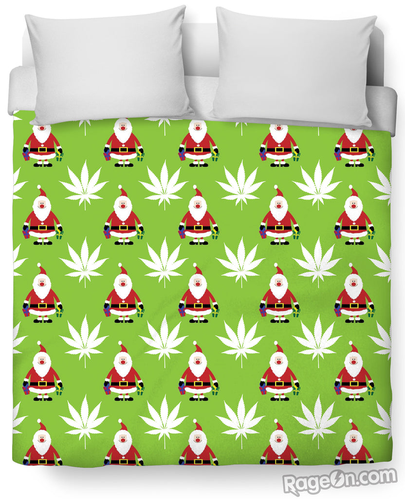 Green Christmas Duvet Cover