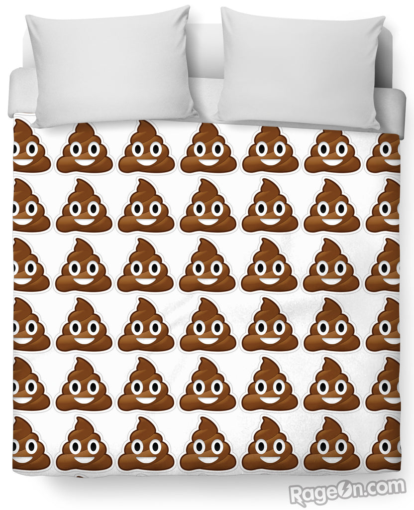 Poop Emoji Duvet Cover