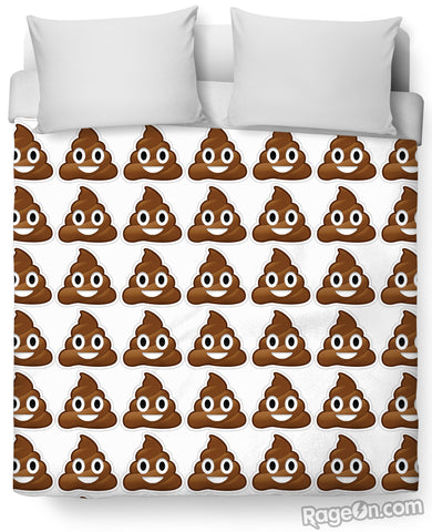 Poop Emoji Duvet Cover