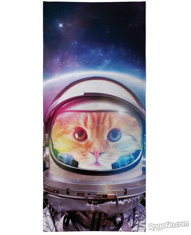 Space Cat Beach Towel