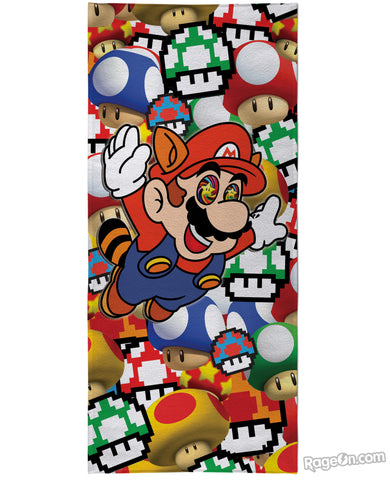 Mario On Shrooms Beach Towel