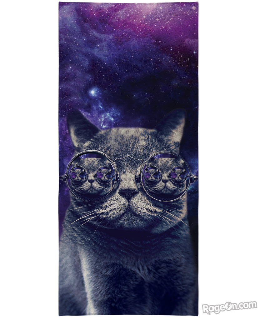 Hipster Cat Beach Towel