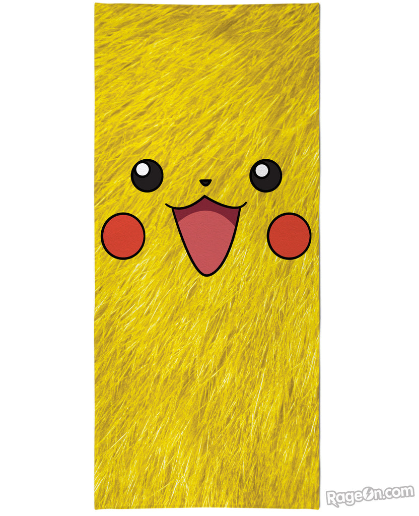 Pikachu Face Beach Towel