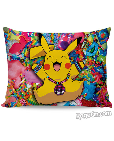 Pikachu in Kandiland Pillow Case