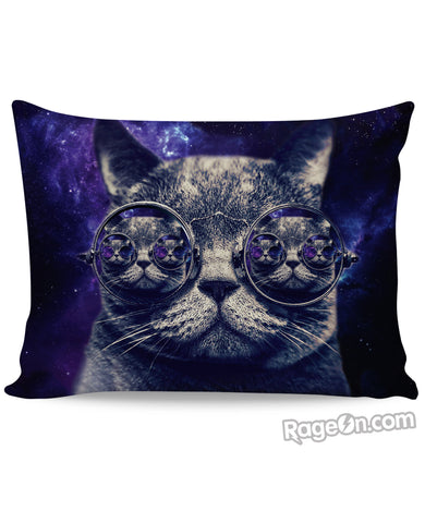 Hipster Cat Pillow Case