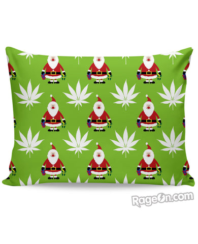 Green Christmas Pillow Case