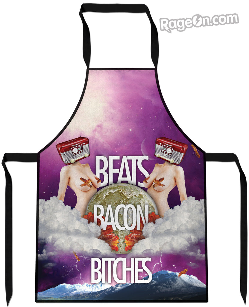 Beats Bacon Bitches Cooking Apron