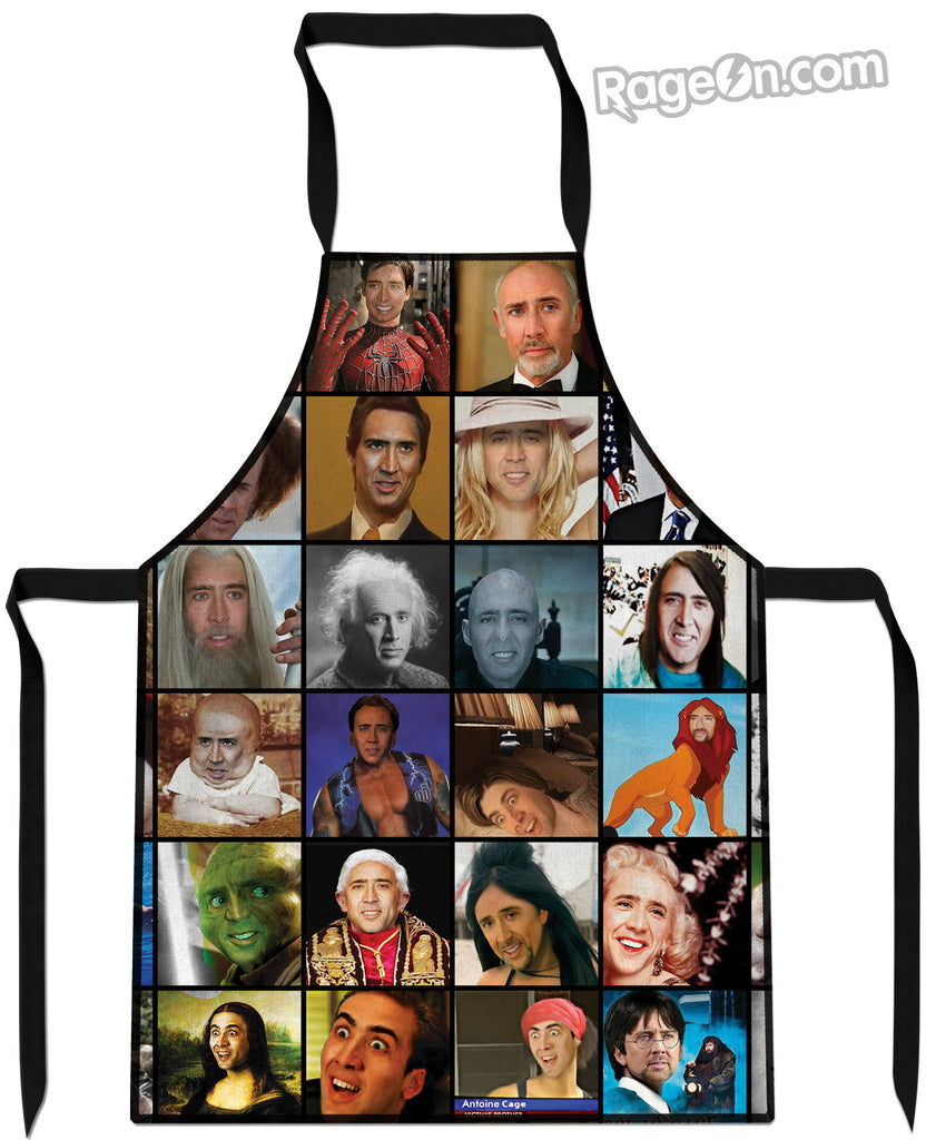 Nicolas Cage Rage Faces Cooking Apron