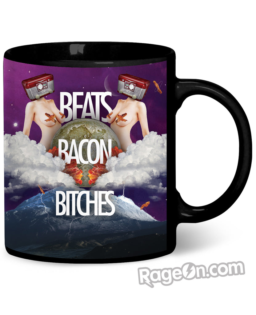 Beats Bacon Bitches Coffee Mug