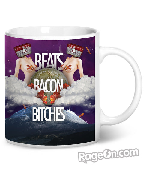 Beats Bacon Bitches Coffee Mug