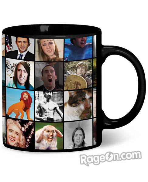 Nicolas Cage Rage Faces Coffee Mug