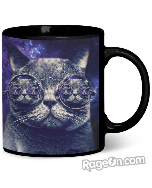 Hipster Cat Coffee Mug