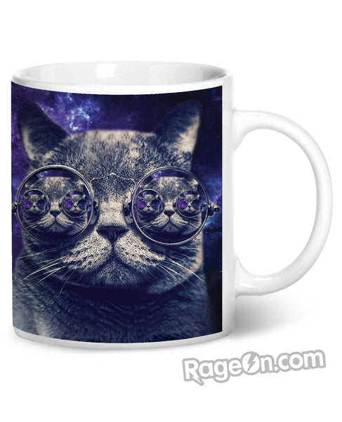 Hipster Cat Coffee Mug