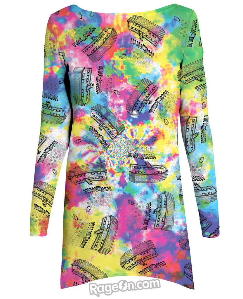 Pallet Town Acid Trip Long Sleeve Dress