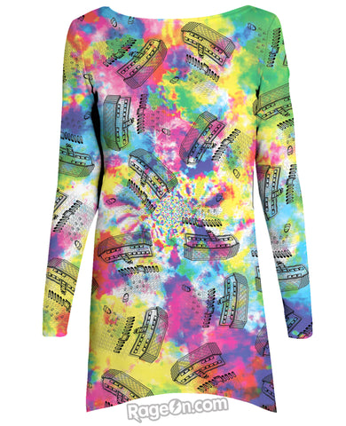 Pallet Town Acid Trip Long Sleeve Dress