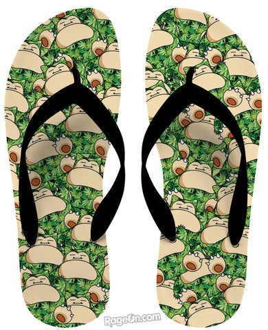 Snorlax Flip Flops