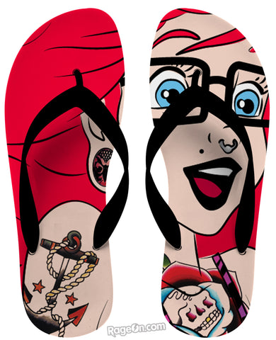 Hipster Ariel Flip Flops