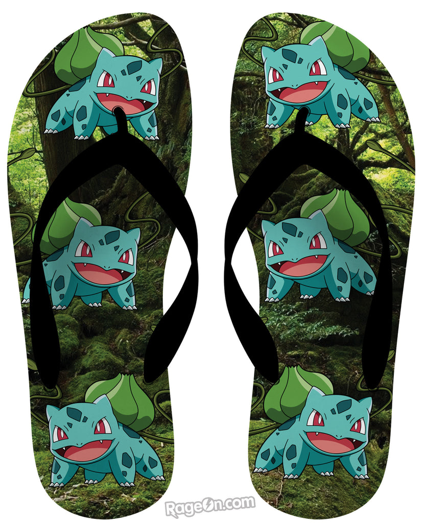 Bulbasaur Flip Flops