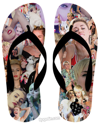 Miley Cyrus Paparazzi Flip Flops