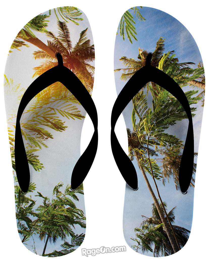 Palm Trees Flip Flops