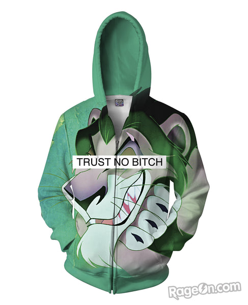 Trust No Bitch Scar Zip-Up Hoodie