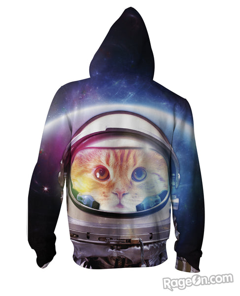 Space Cat Zip-Up Hoodie