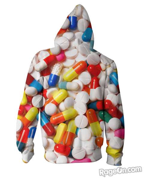 Pills Zip-Up Hoodie