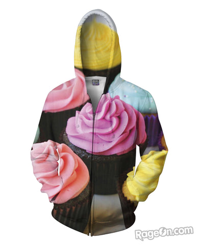 Cupcakes Zip-Up Hoodie