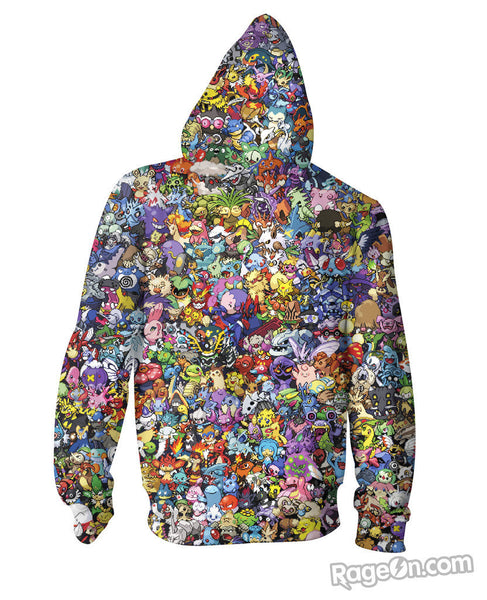 Pokemon Collage Zip-Up Hoodie *Ready to Ship*