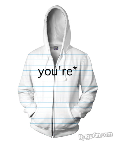 Good Grammar You're* Zip-Up Hoodie