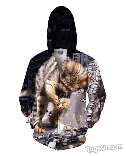 Kitty Zilla Zip-Up Hoodie