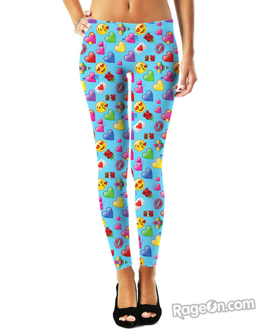 Romantic Emojis Leggings