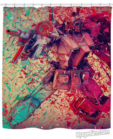 3D Transformers Shower Curtain