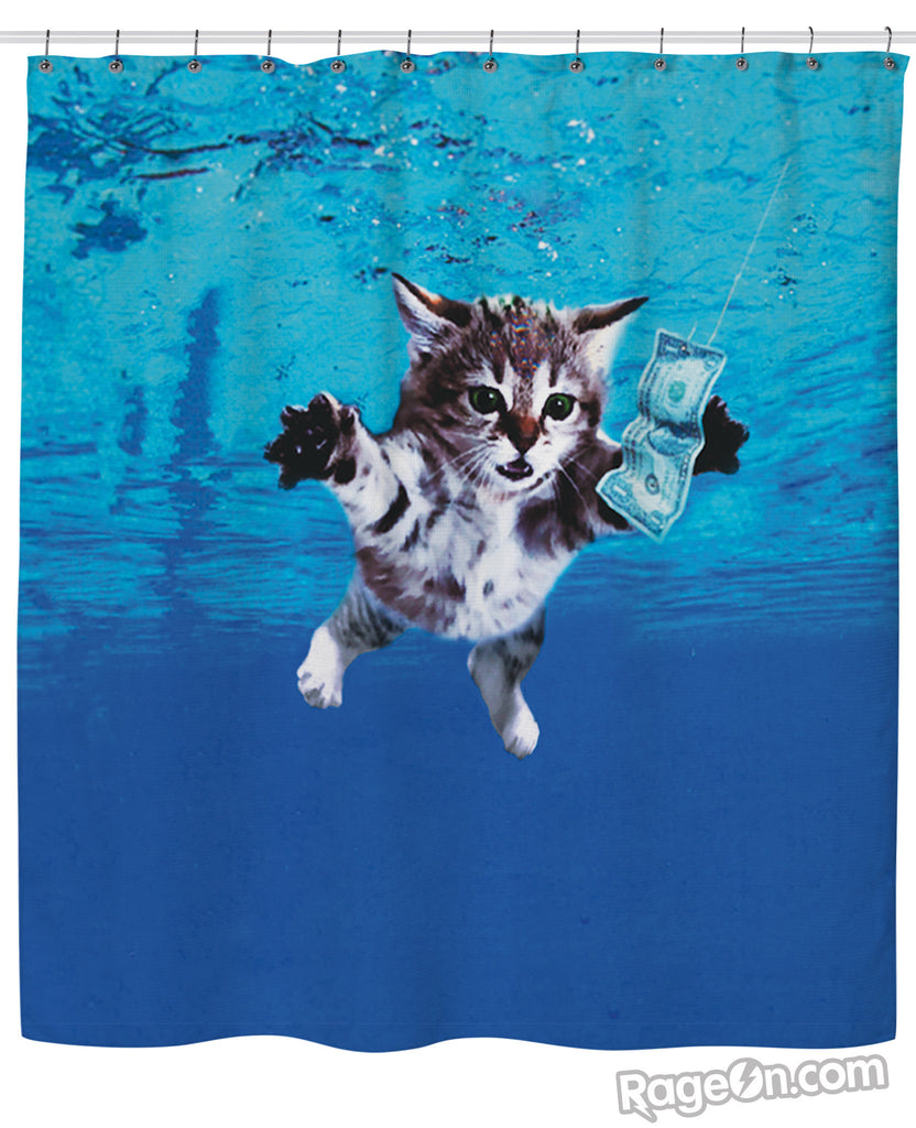 Cat Cobain Shower Curtain