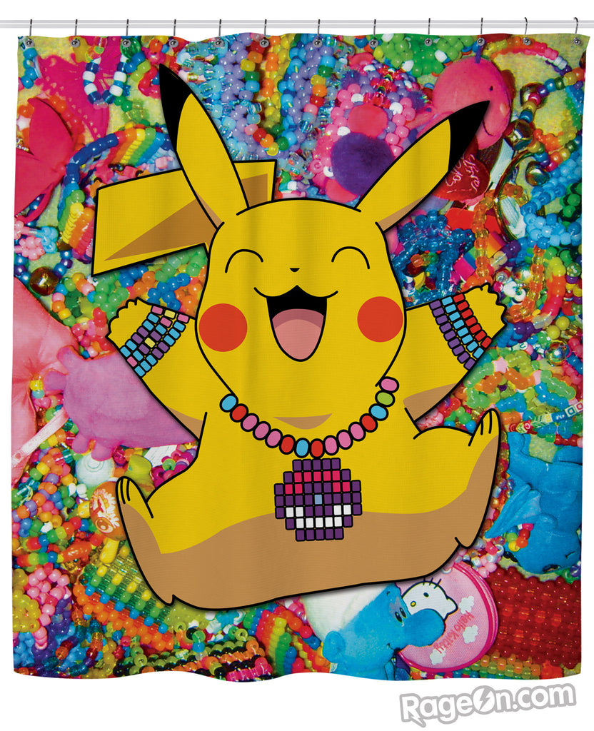 Pikachu in Kandiland Shower Curtain