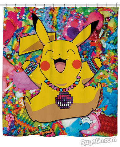 Pikachu in Kandiland Shower Curtain