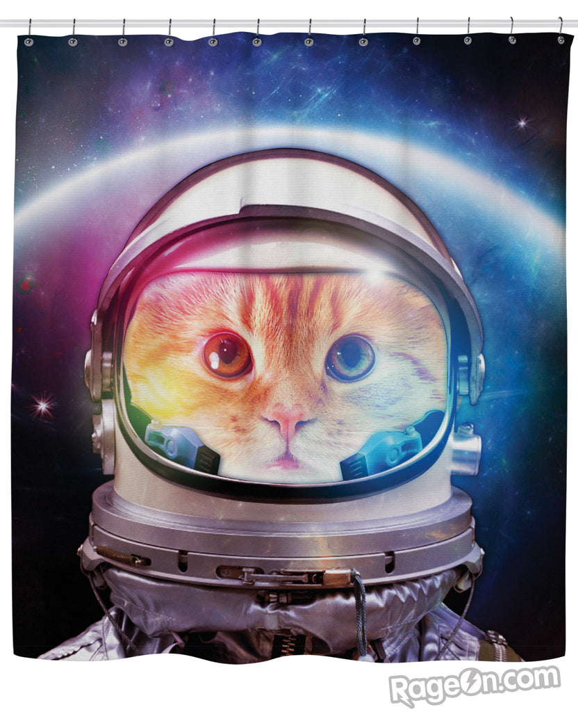 Space Cat Shower Curtain