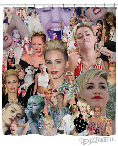 Miley Cyrus Paparazzi Shower Curtain