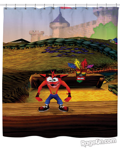 Crash Bandicoot Shower Curtain