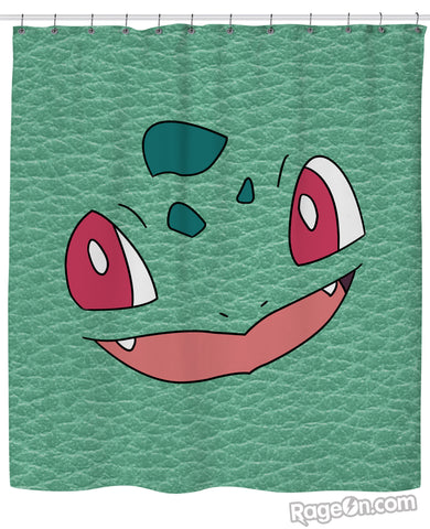 Bulbasaur Face Shower Curtain 