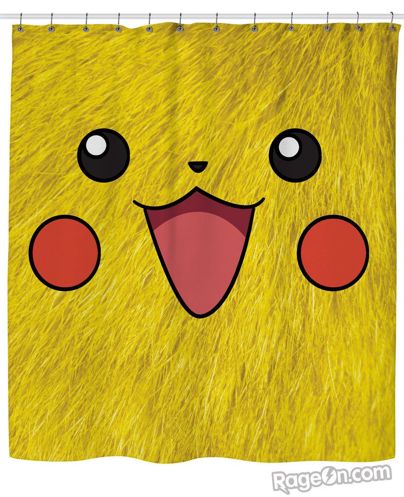 Pikachu Face Shower Curtain