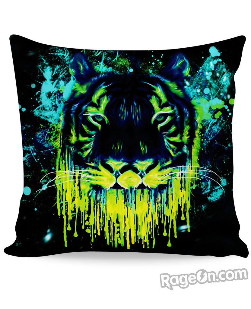 Tiger Drippy Couch Pillow