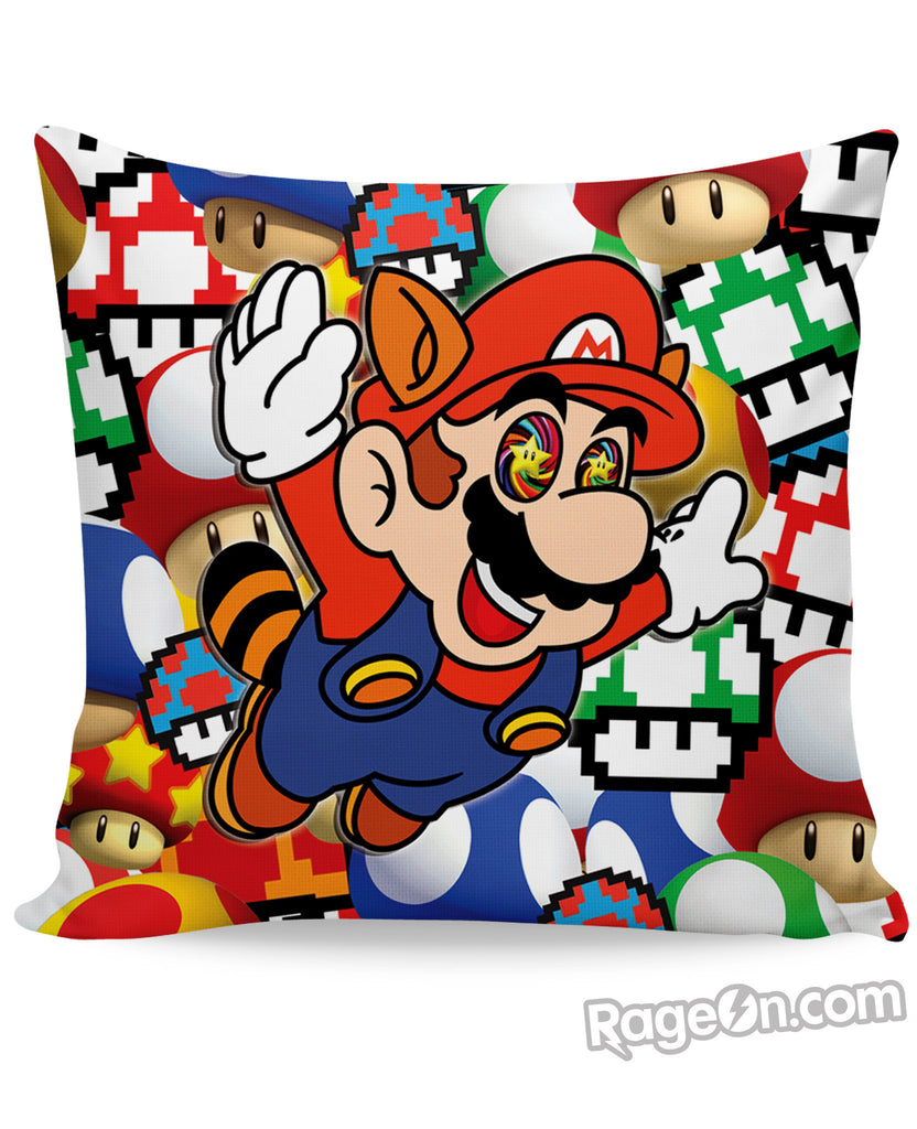 Mario On Shrooms Couch Pillow
